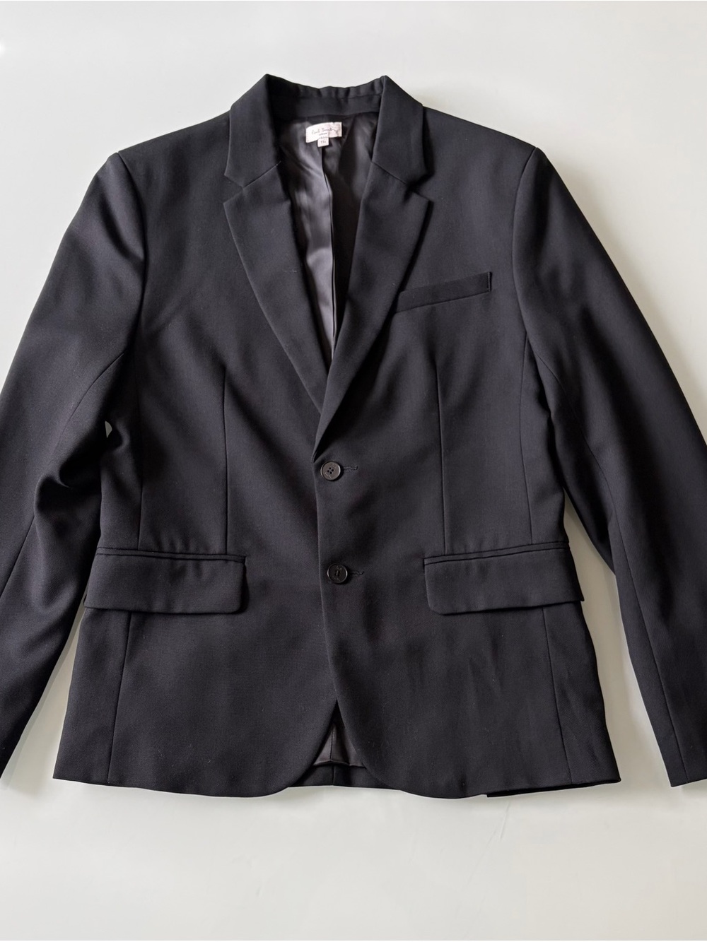 Paul Smith Black Two-Button Notch Lapel Blazer Sz 13